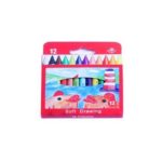Crayons à la cire de 12 couleurs SOFT DRAWING mini