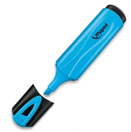 Marqueur fluo bleu MAPED