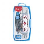 Compas stope and safe +pochette géométrique 8p MAPED