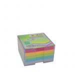 Cube à papier plastique + Papier couleur MOSPAS