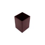 Pot à stylo marron en semi cuir