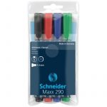 Pochette de 4 stylos marqueur SCHNEIDER