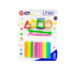 Pâte à modeler 12 bâtons fluo LINKER + 6 accessoires