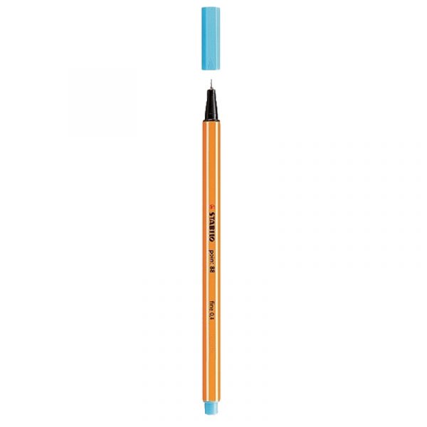 Stylo point fine bleu clair