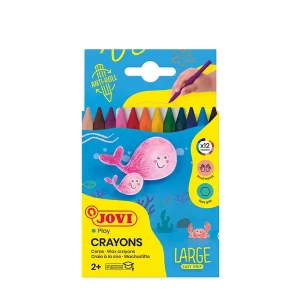 Crayons à la cire de 12 couleurs JOVI Large
