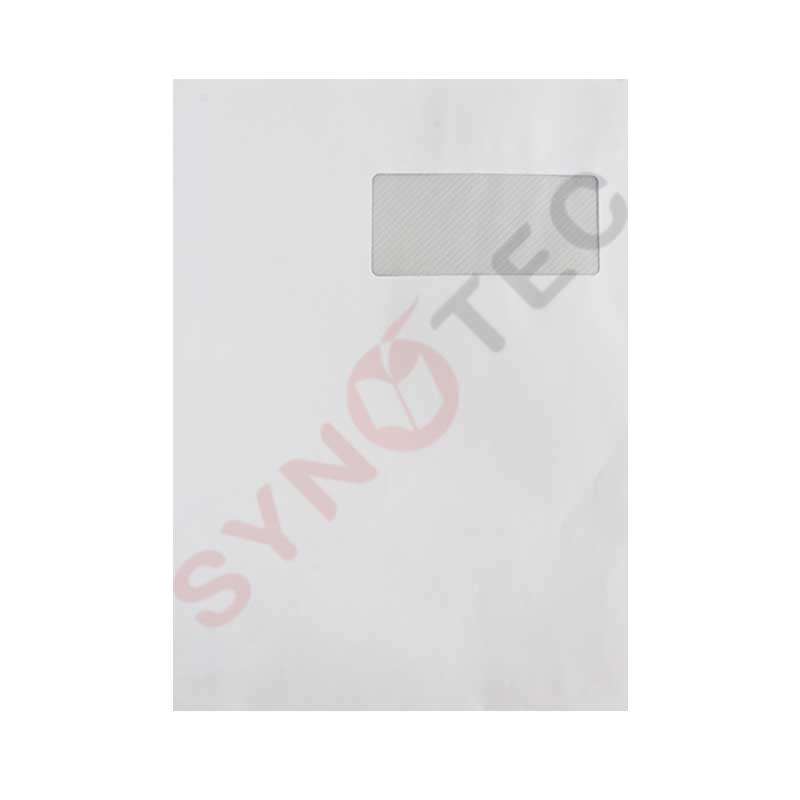 Pochette offset avec fenêtre 22*32cm blanches