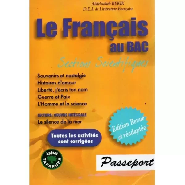 Passeport Le français au bac sec scientifiques 2 Livres-SYNOTEC.