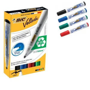 Pochette de 4 marqueurs tableau 1704 BIC