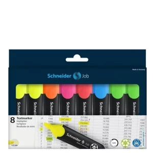 Pochette de 8 marqueurs fluo Schneider Job