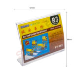 Porte tarif format 127×89mm en plastique