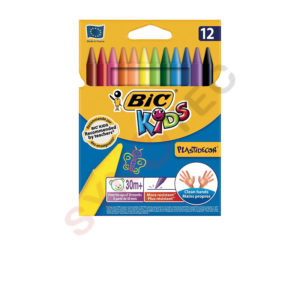 Crayons à la cire de 12 couleurs BIC plastidecor