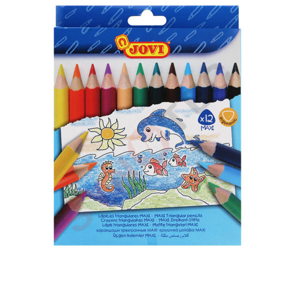 Crayons de 12 couleurs Jovi maxi