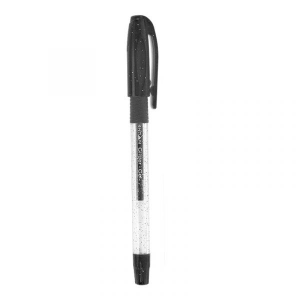 Stylo gel noir glitter