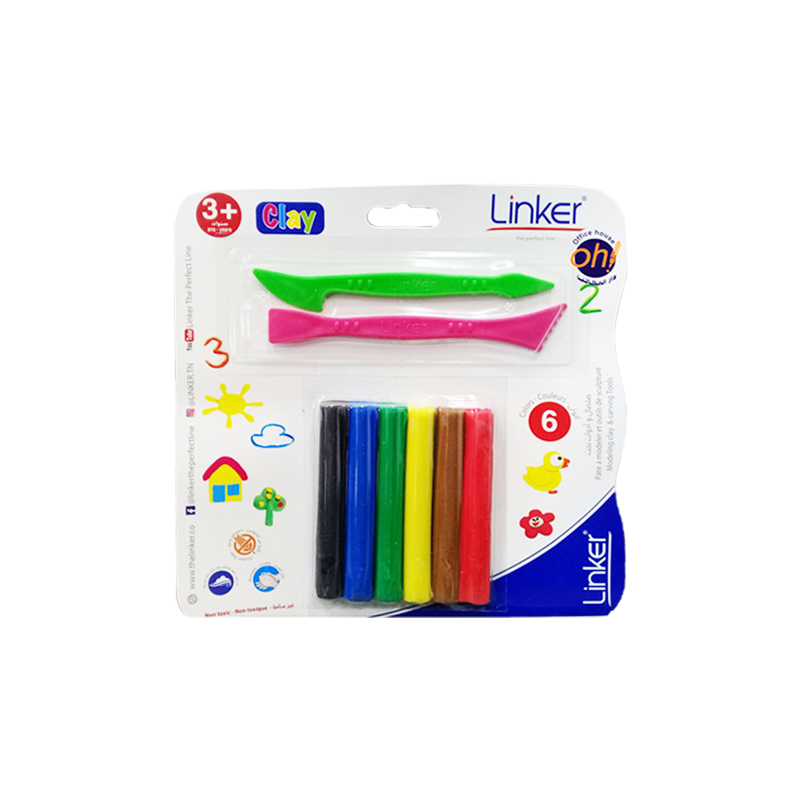 Pâte à modeler 6 bâtons LINKER + 2 accessoires