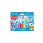 Crayons à la cire de 12 couleurs MAPED wax jumbo