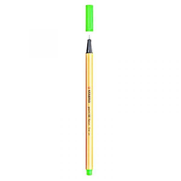 Stylo point fine vert fluo STABILO