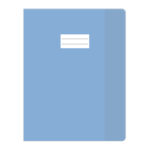 Protège cahier 32*24 cristal bleu transparent