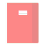 Protège cahier 32*24 cristal rouge transparent