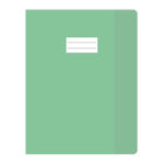 Protège cahier 32*24 cristal vert transparent