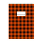 Protège cahier GM orange à carreau