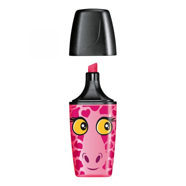 Marqueur fluo rose STABILO boss mini funnimals