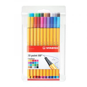 Pochette 20 stylos point fine