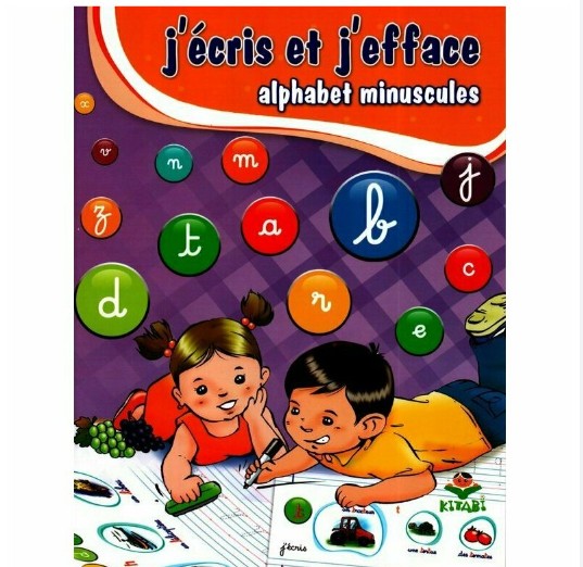 J’écris et j’efface alphabet minuscules