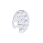 Palette plastique ovale pour peinture