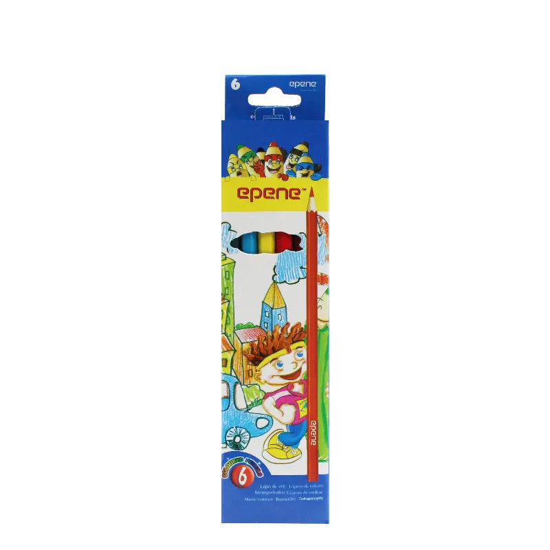 Crayons de 6 couleurs Epene