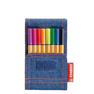 Pochette 8 STABILO jeans stylos point fine