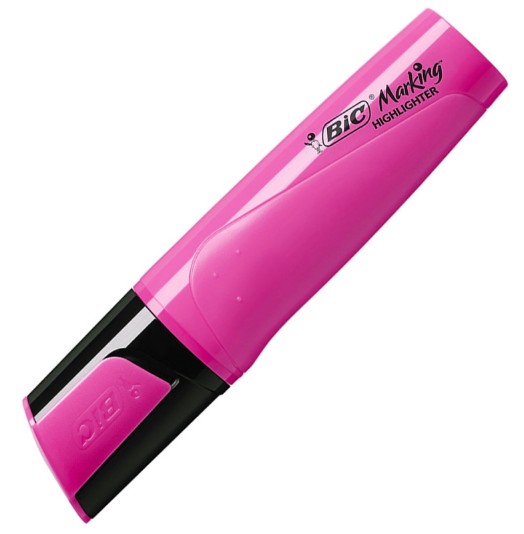 Marqueur fluo rose BIC