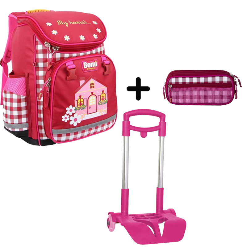 Pack BOMI-HOME cartable SBL01 + chariot + trousse TS03