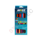 Crayons de 24 couleurs duo BEKER