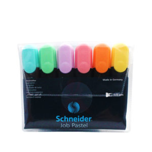 Pochette 6 marqueurs fluo SCHNEIDER pastel