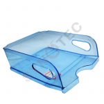Corbeille à courrier bleu transparent ARDA