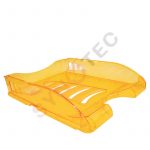 Corbeille à courrier orange transparent ARDA