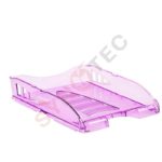 Corbeille à courrier violet transparent ARDA