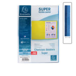 Paquet de 100 chemises bristol cartonnée bleu EXACOPMTA