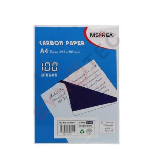 Paquet de 100 papiers carbon bleu Nisprea
