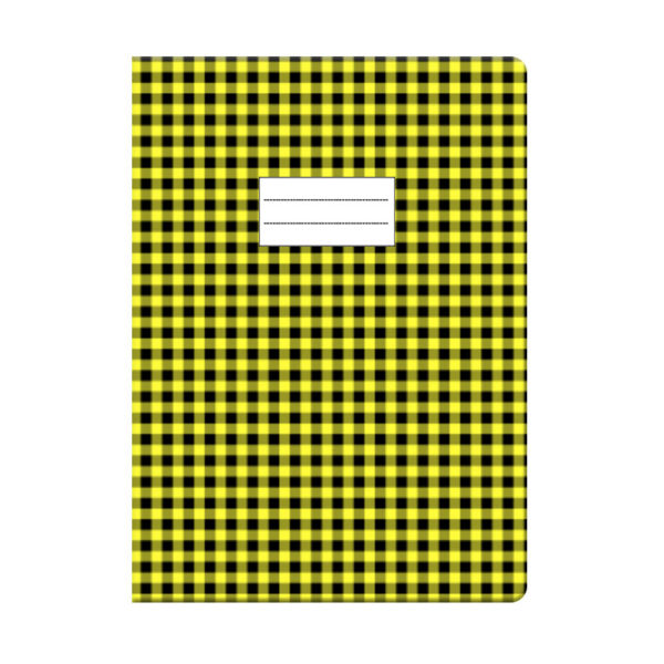 Protège cahier GM jaune à carreau