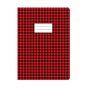 Protège cahier GM rouge à carreau