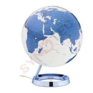 Globe lumineux bleu 30cm Français