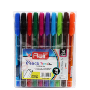 Pochette 10 stylos à bille Flair peach