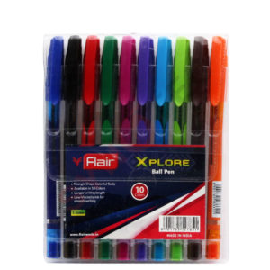Pochette 10 stylos à bille Flair Xplore