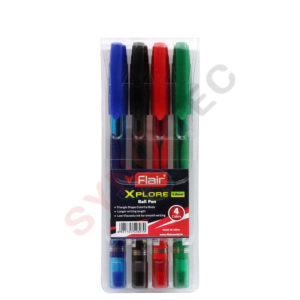 Pochette 4 stylos à bille Flair