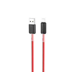 Cable usb HOCO 2.4A Soft silicone 1M Red micro (X48)