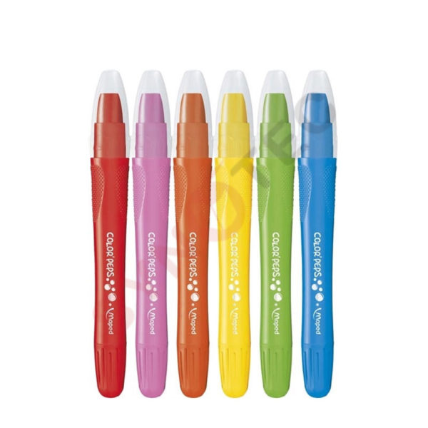 Crayons à la cire de 6 couleurs Maped gel