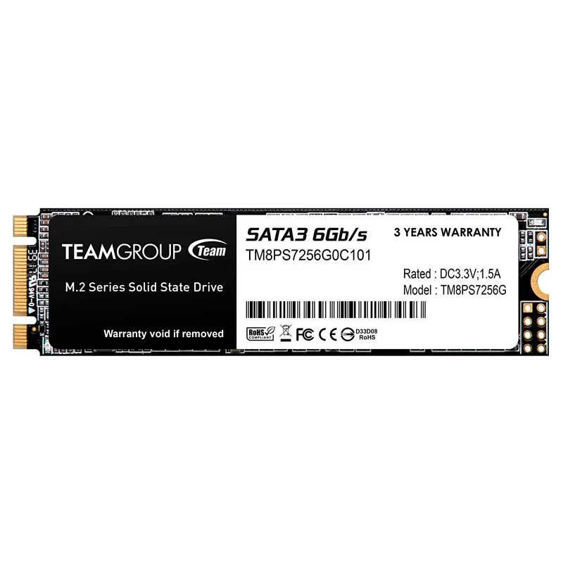 Disque Dur interne TEAM GROUP MS30 256G SSD M2 SATA III (TM8PS7256G0C101)