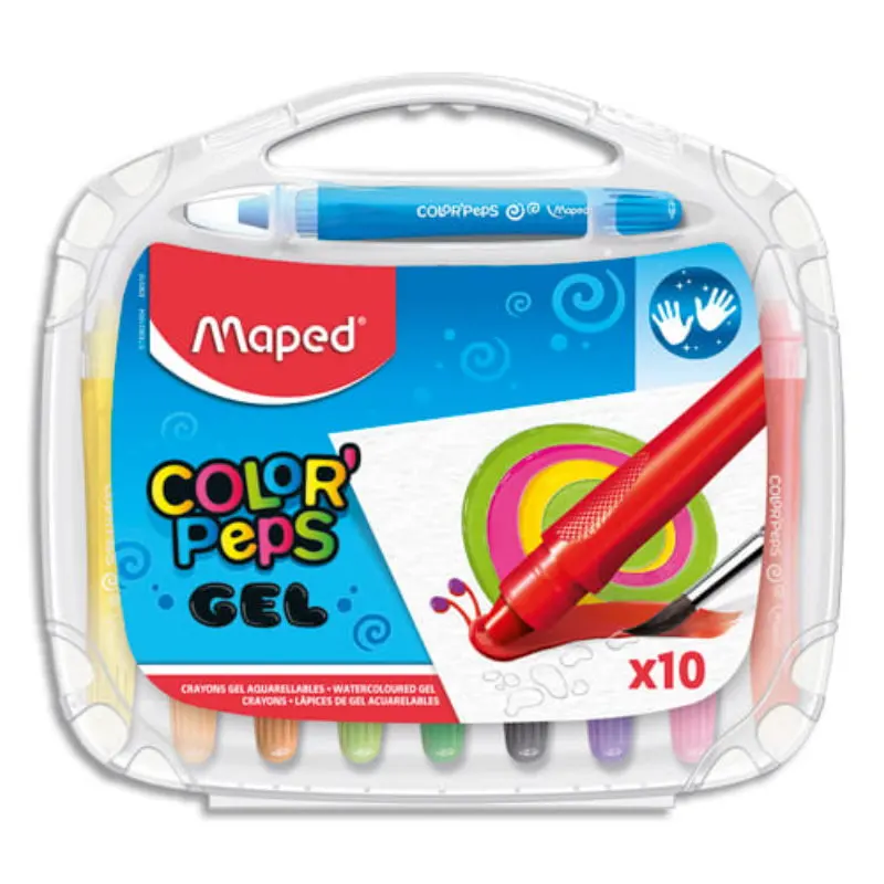 Crayons gel aquarelle de 10 couleurs Maped 836310