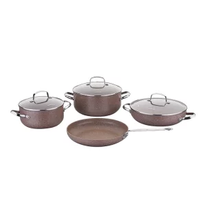 Set 7 Pièces KORKMAZ BROWNI en Céramique Marron (A2900)